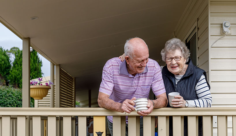 Australian Senior Citizen Couple Living Independently At Own Home